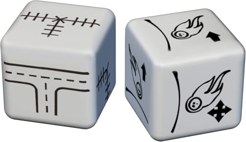 Horrible Guild Railroad Ink: Deep Blue Edition - Roll Dice and Draw Railways and Routes, 7 Rounds to Expand Your Rail Map - Expansion Dice Included Ages 8 & Up (Packaging may vary) - Fiveboyz