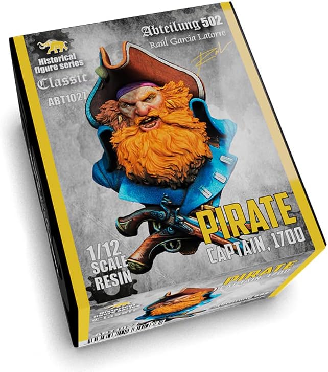 Abteilung 502 Pirate Captain Resin Figure ABT1027 - 1/35 Scale Model Kit - Fiveboyz