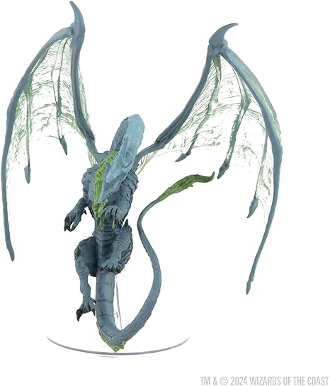 WizKids D&D Icons of The Realms: Adult Moonstone Dragon - Premium Painted Miniature - Fiveboyz