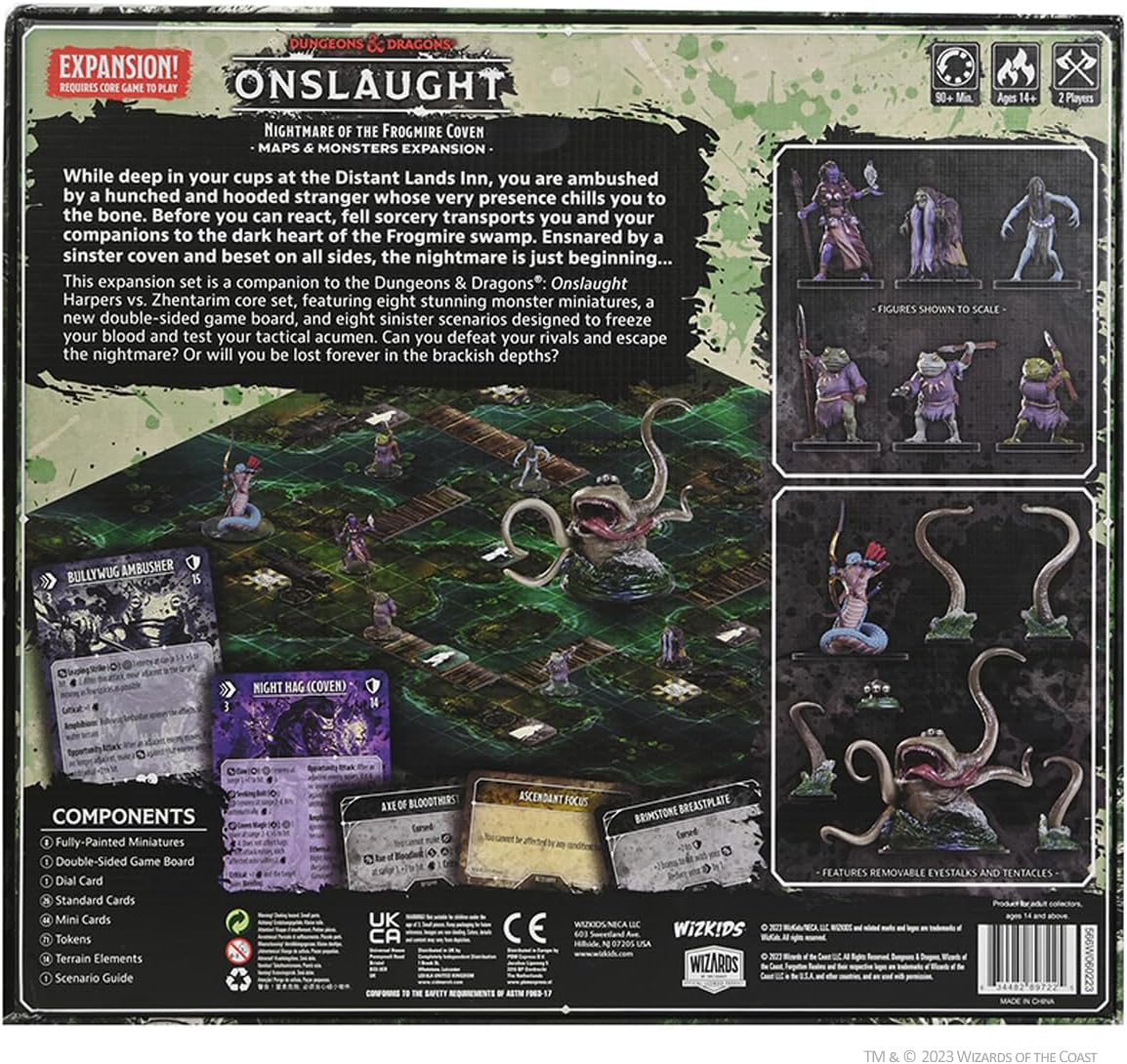 Onslaught: Nightmare of The Frogmire Coven - Maps & Monsters Expansion Pack - Fiveboyz