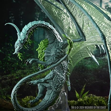 WizKids D&D Icons of The Realms: Adult Moonstone Dragon - Premium Painted Miniature - Fiveboyz