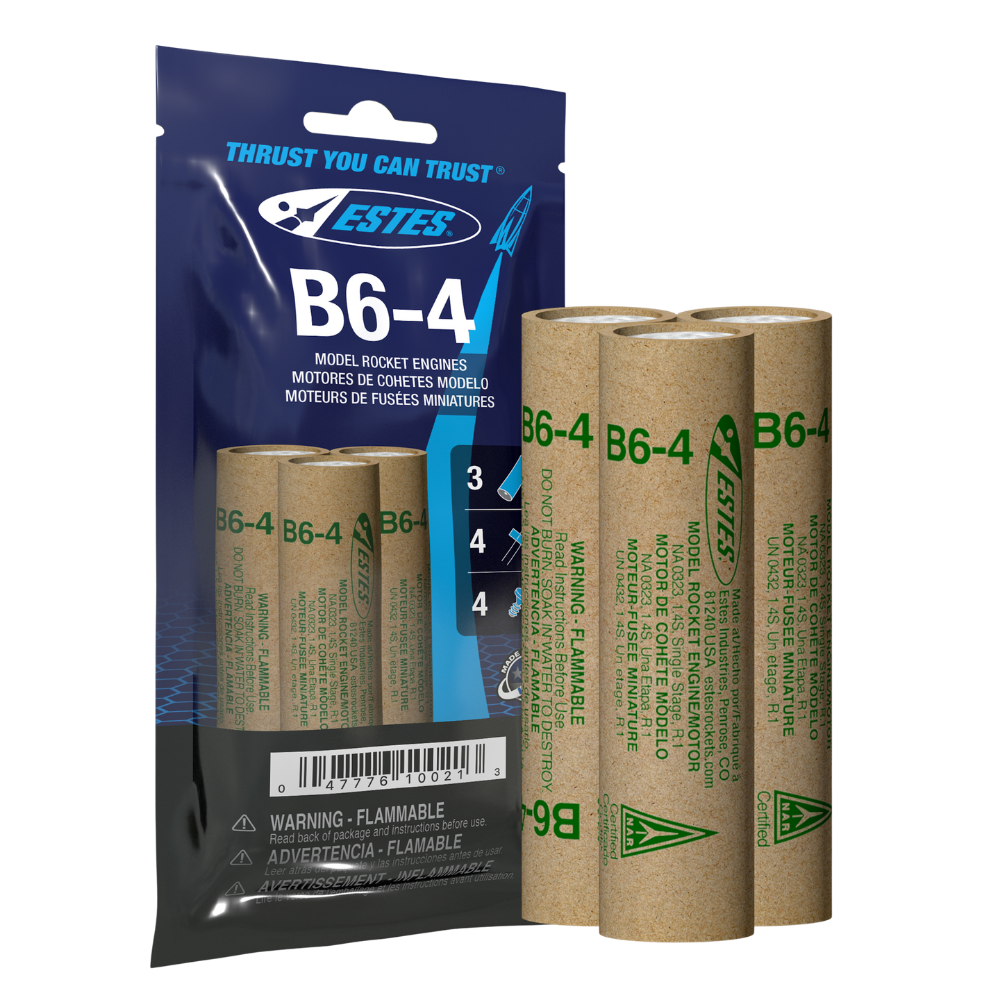 Estes B6-4 Model Rocket Engines - 3 Pack