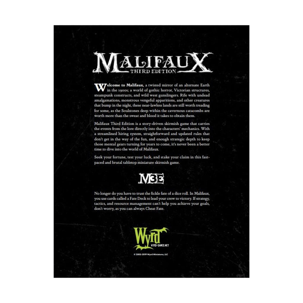 Malifaux Core Rulebook 3rd Edition - alternate angle