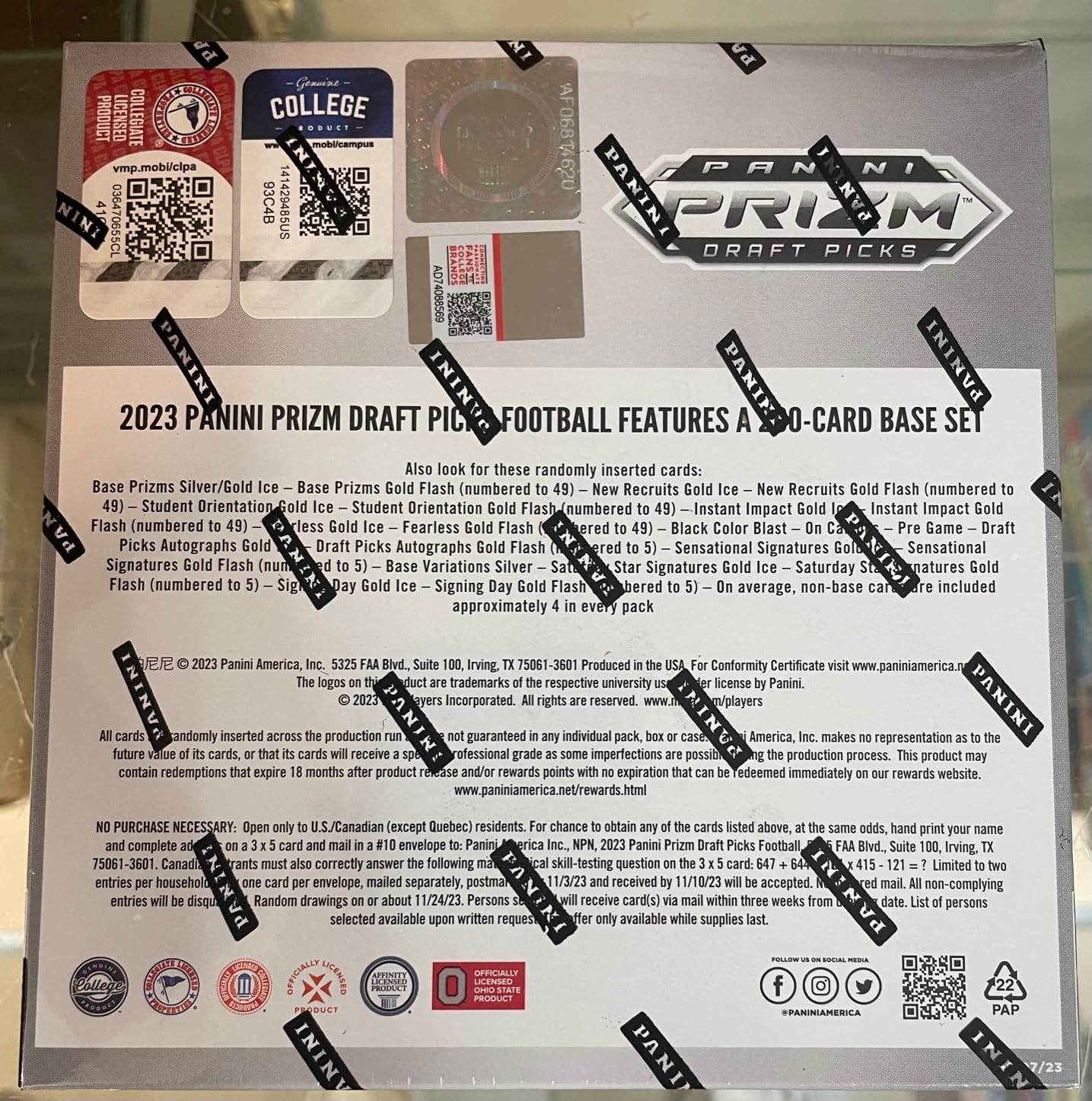 NFL Panini 2023 Prizm Collegiate Draft Picks Football Trading Card MEGA Box [6 Packs] - Fiveboyz