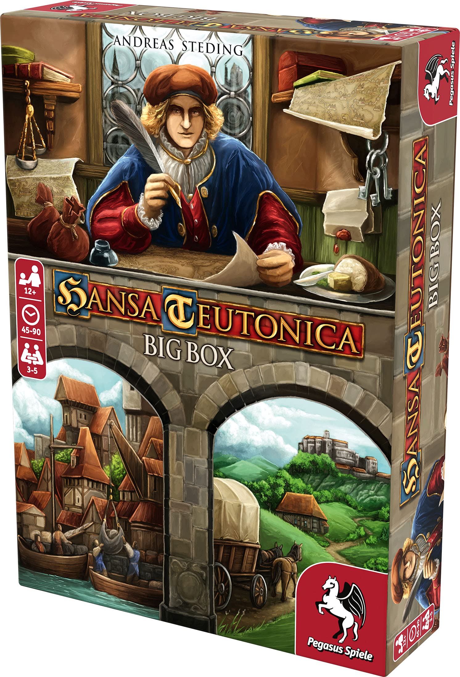 Pegasus Spiele 55148G - Hansa Teutonica Big Box, Grey - Fiveboyz