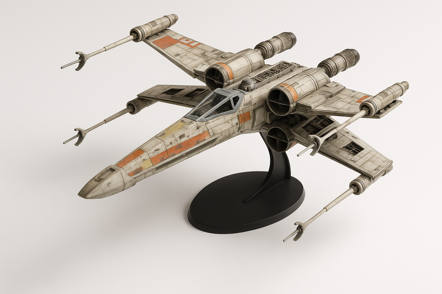 Assembled X-Wing Model