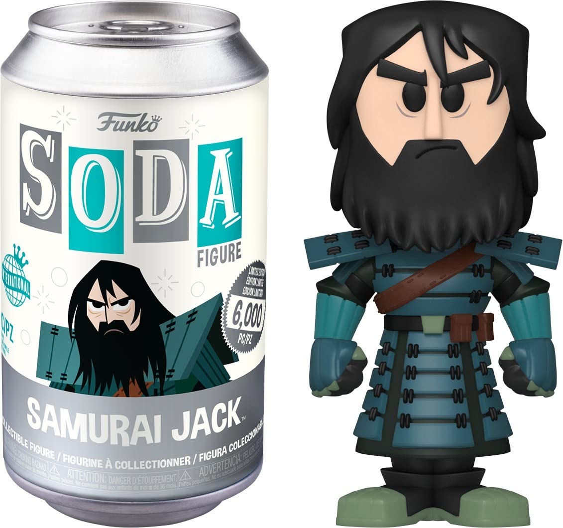 Funko Samurai Jack - Armored Jack Soda Vinyl Figure, 10 cm Height - Fiveboyz