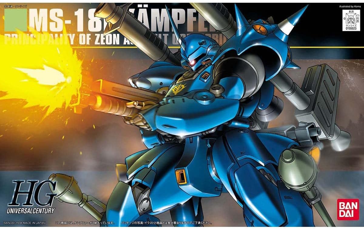 Bandai HGUC Kampfer 1/144 Scale Gundam Model Kit - High Grade Universal Century Snap-Fit Assembly