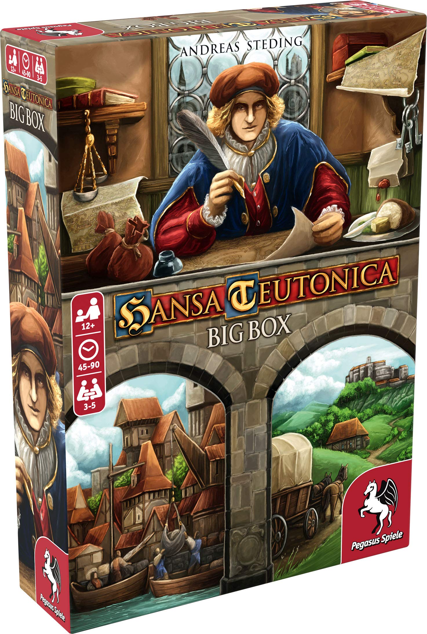 Pegasus Spiele 55148G - Hansa Teutonica Big Box, Grey - Fiveboyz