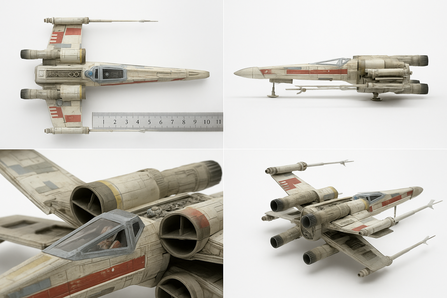 Bandai X-Wing Starfighter - Detail Views and Size Comparison