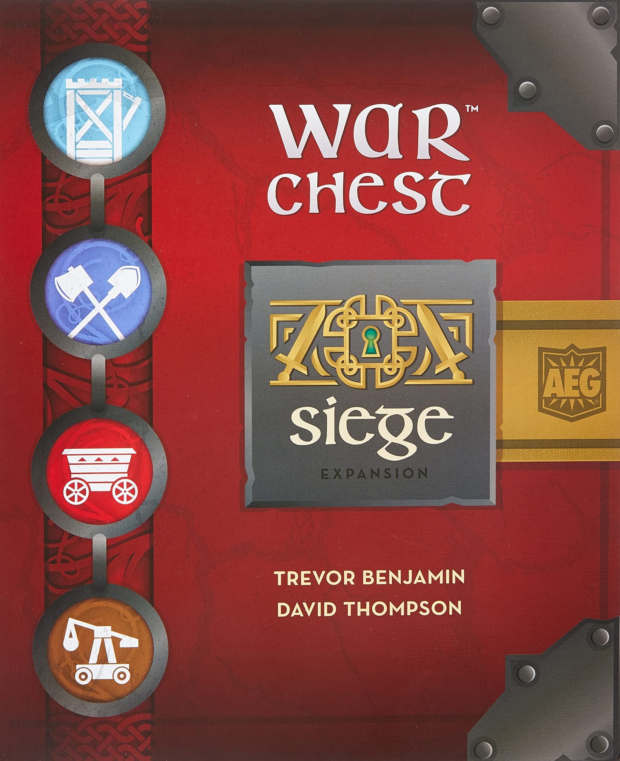 War Chest Siege Expansion - Strategy Board Game, Chess Like Challenge, Abstract, Easy to Learn, 2 to 4 Players, 30 Minute Play Time, for Ages 14 and Up, Alderac Entertainment Group (AEG)