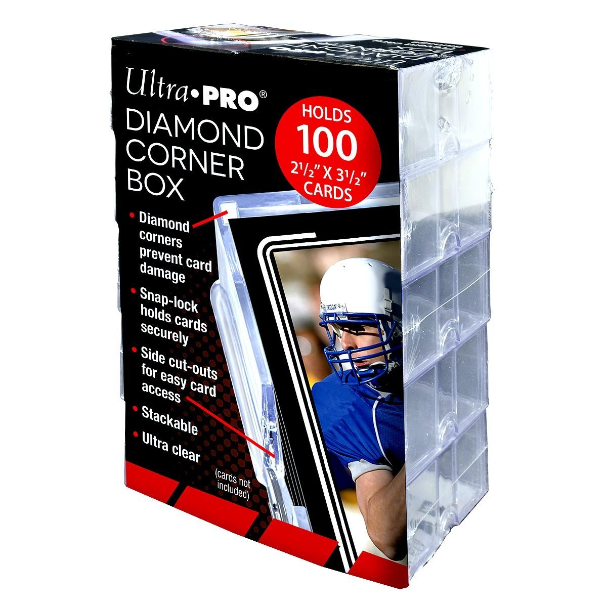 Ultra Pro Diamond Corner Box to Hold 100+ Sports Trading Cards (10 Count Pack)