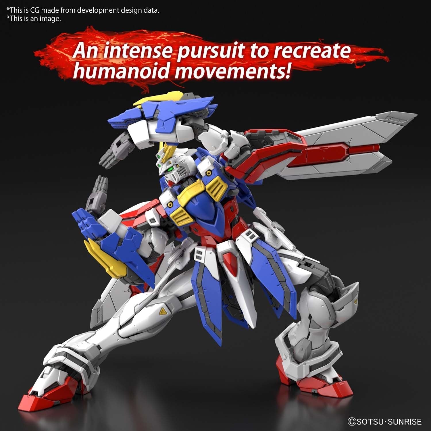 Bandai Hobby - Mobile Fighter G Gundam - #37 God Gundam, Bandai Spirits RG 1/144 Model Kit