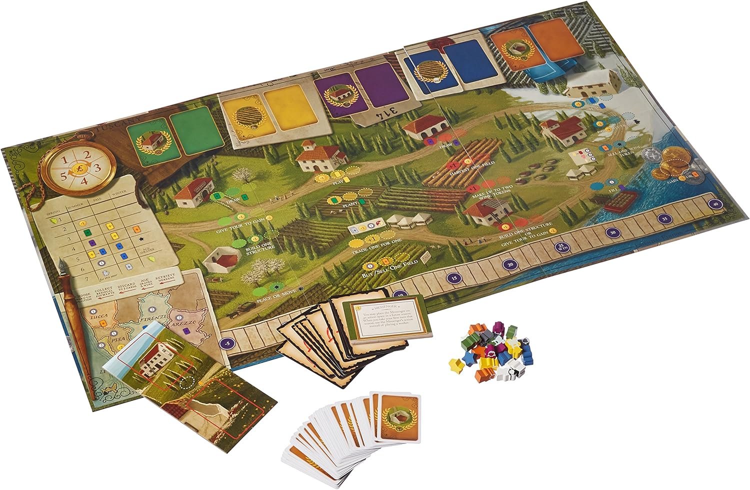 Stonemaier Games: Tuscany, Essential Edition, Features 3 Expansions to Viticulture, Includes The Extended Boards, 1 to 6 Players, 60 to 150 Minute Play Time