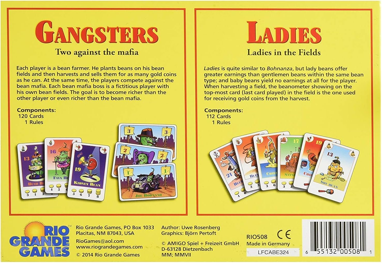 Bohnanza Ladies and Gangsters Game
