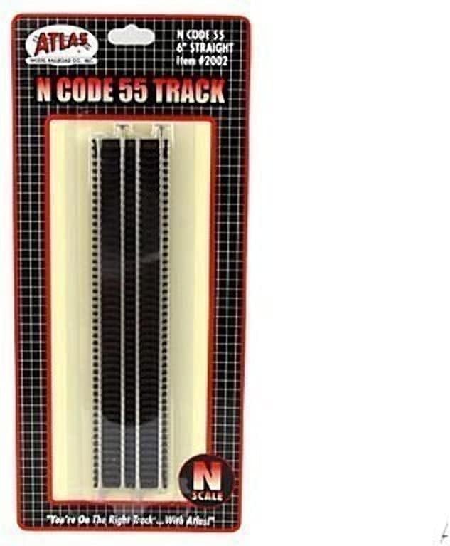 N Code 55 Nickel Silver 6" Straight Track (6) Atlas Trains