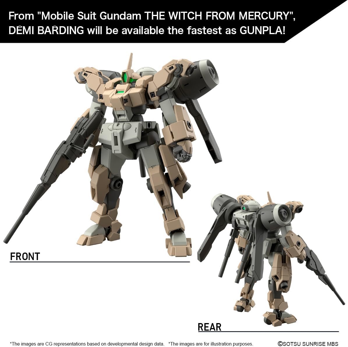 Bandai Hobby - Mobile Suit Gundam: The Witch from Mercury - #23 Demi Barding, Bandai Spirits HG 1/144 Model Kit