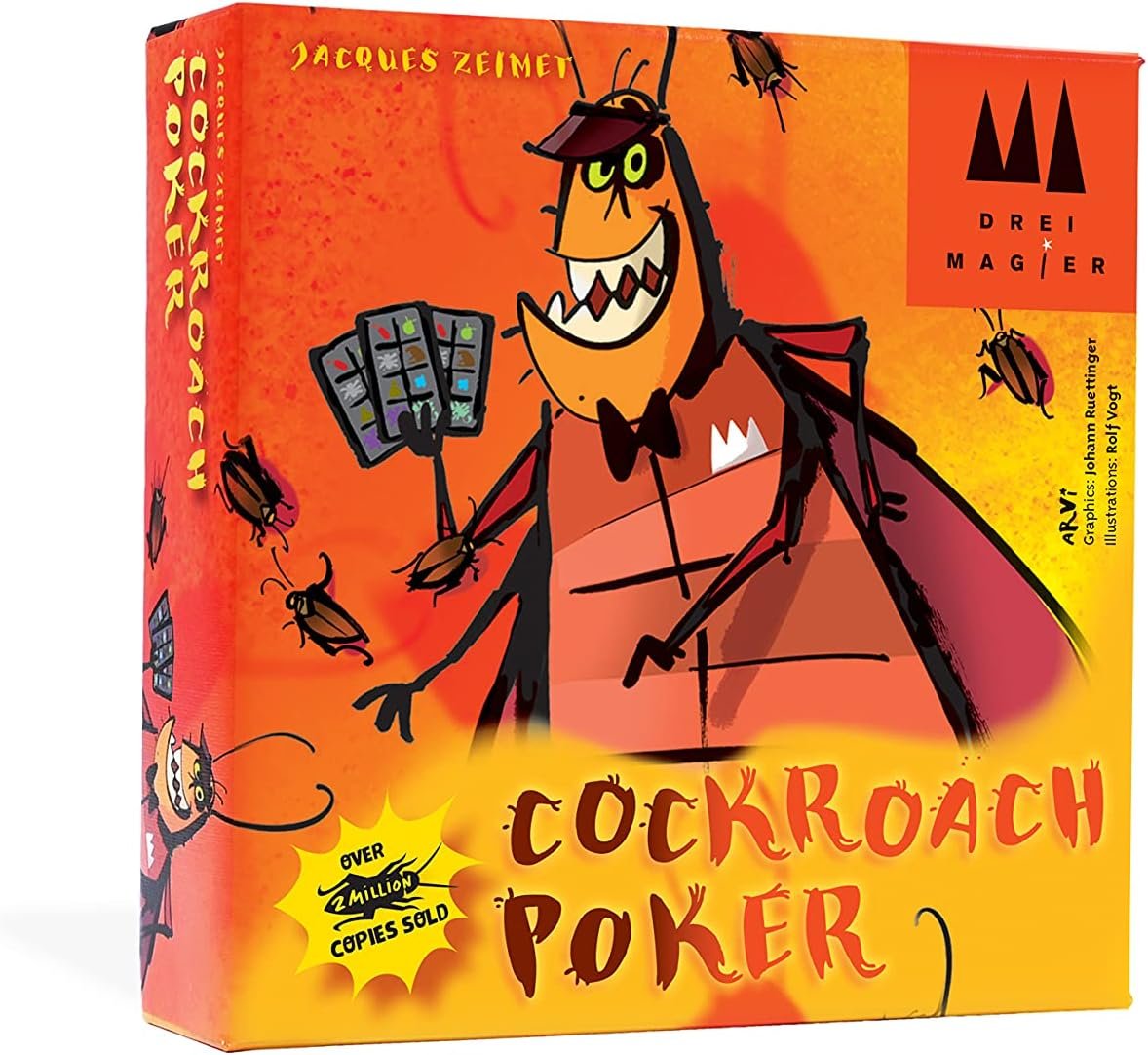 Coiledspring Games Schmidt | DMS Cockroach Poker English Edition | Card Game | Ages 8+ | 2-6 Players | 15 Minutes Playing Time