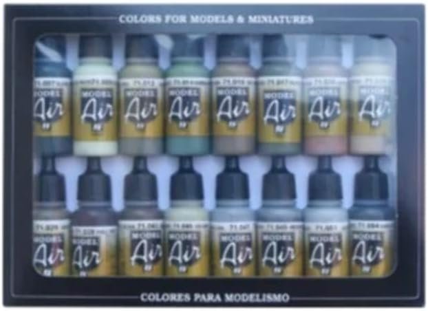 Vallejo WWII Allied Model Air Paint, 17ml (Pack of 16)