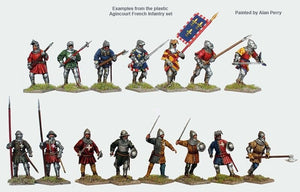 Perry Miniatures - Set AO 50 Agincourt French Infantry 1415-29 Plastic 28mm Toy Soldiers Set